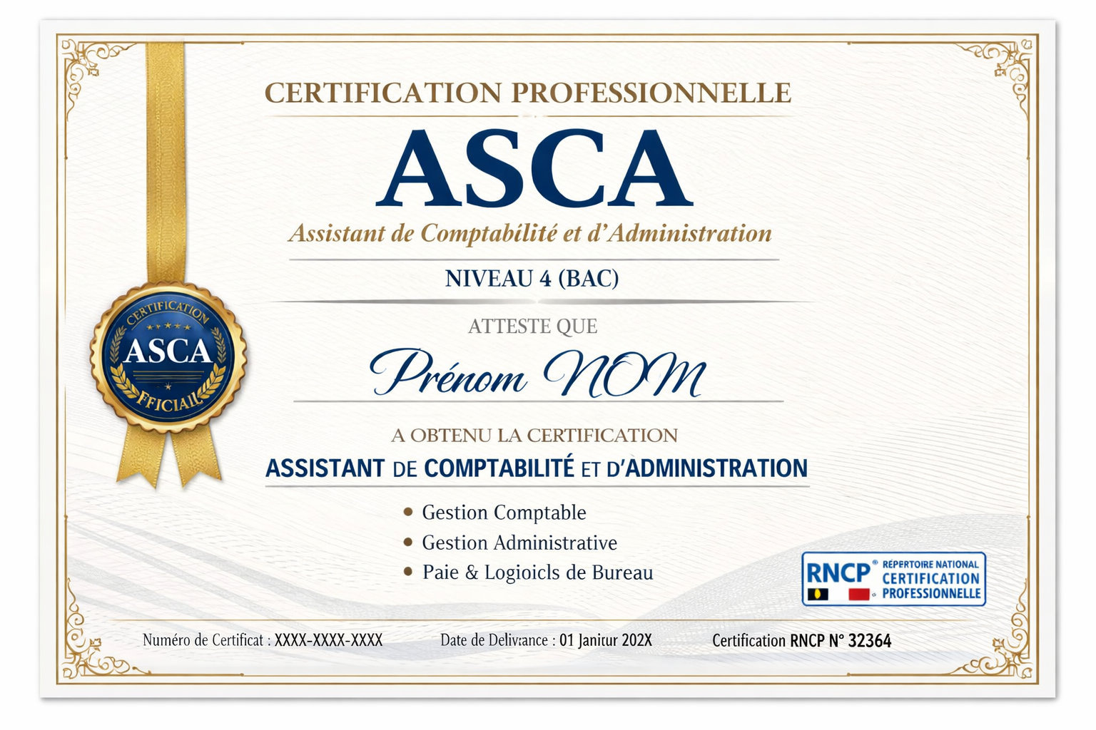 Référentiel ASCA Référentiel ASCA